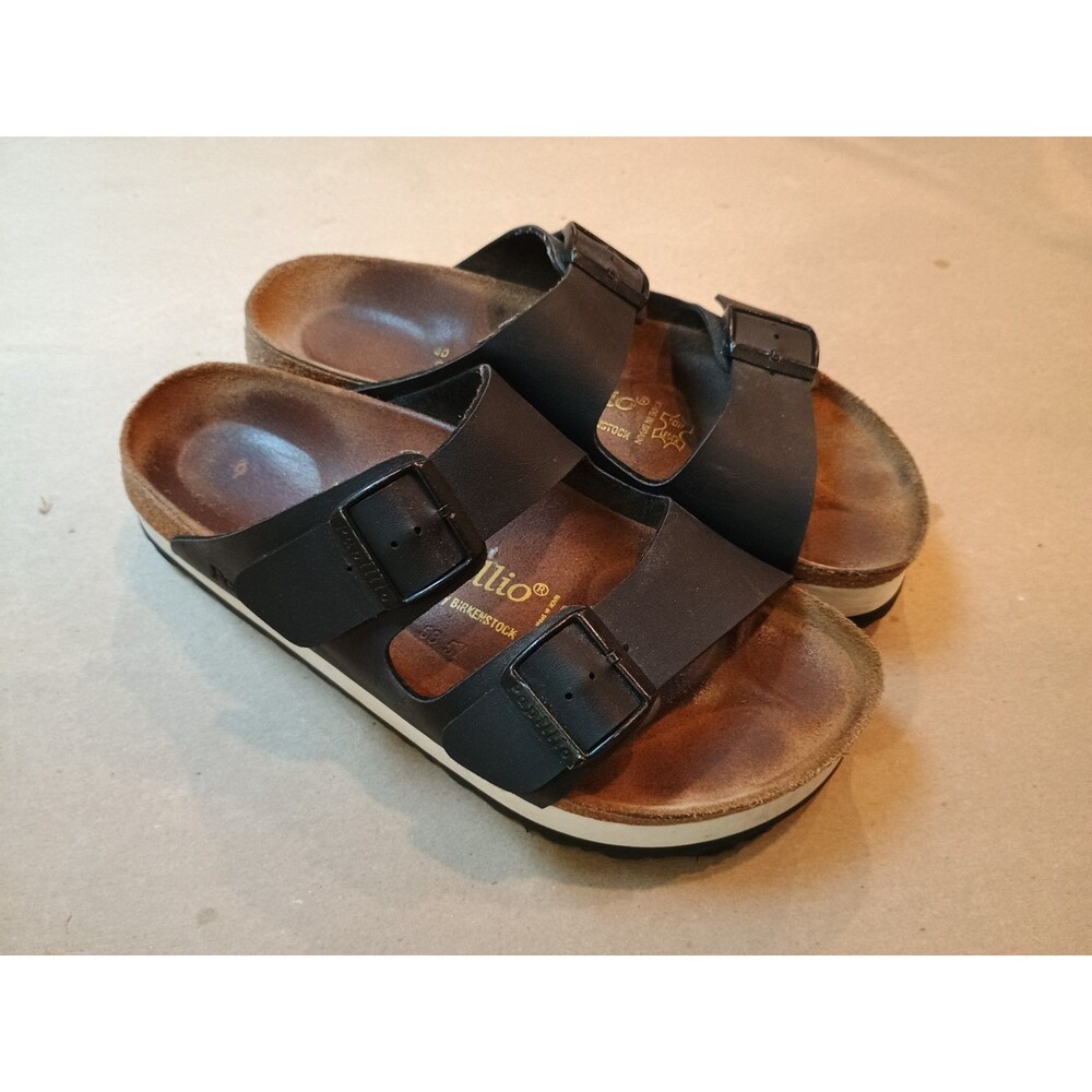 BIRKENSTOCK Papillio Arizona CHUNKY LUG SOLE SANDALS SHOES Black White EU 40
